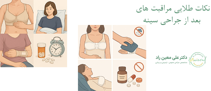 نکات طلایی مراقبت های بعد از جراحی سینه